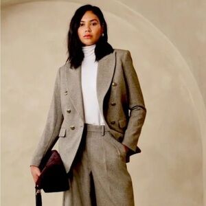 BANANA REPUBLIC HERRINGBONE ICON BLAZER jacket size 12